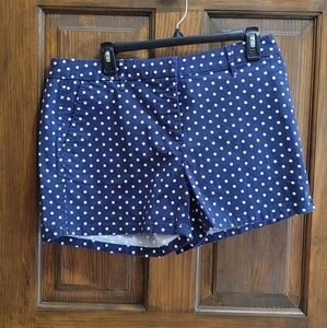 Elle Sz 8 Blue and White Polka Dot W 34 R 10.5 L 3